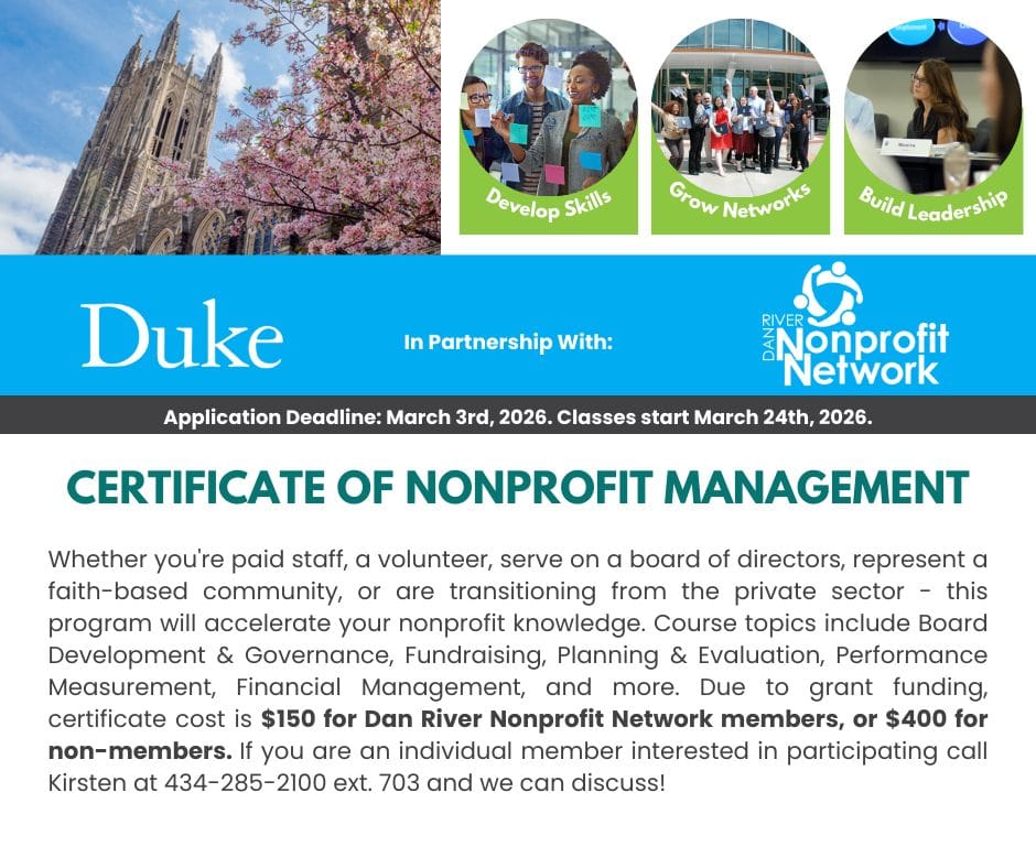 Nonprofit Management Certification Offered Locally