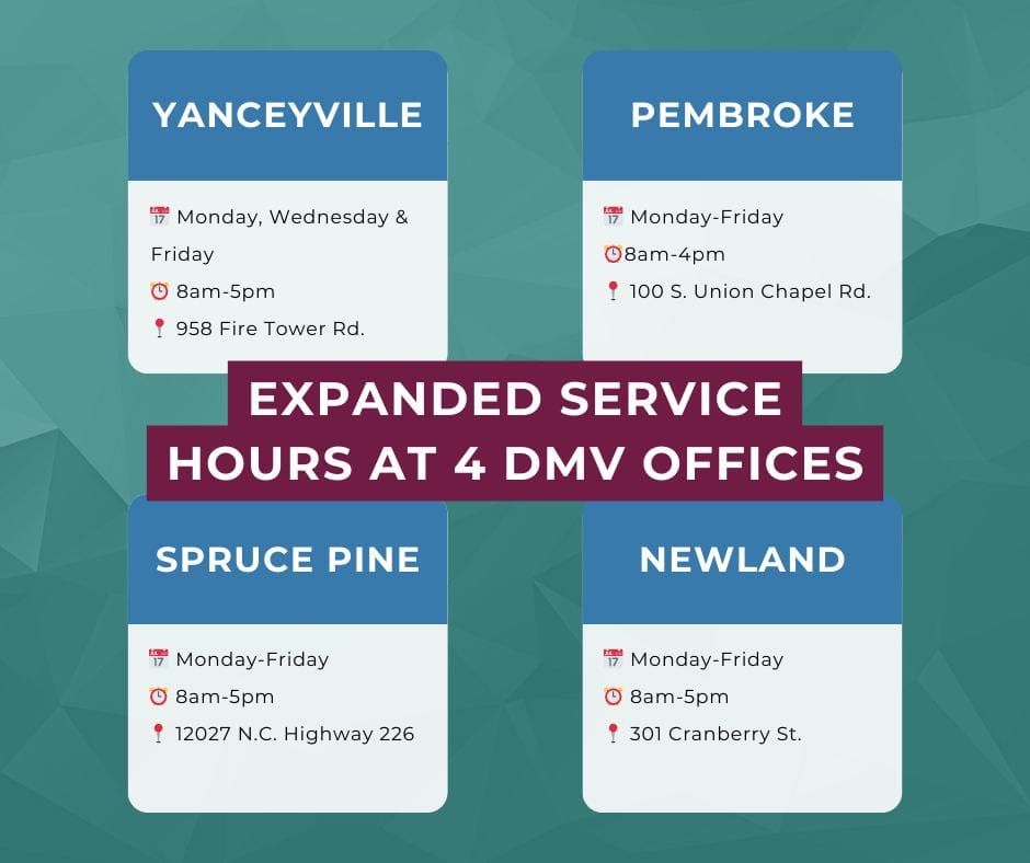Yanceyville Driver License Office Open 3 Days a Week