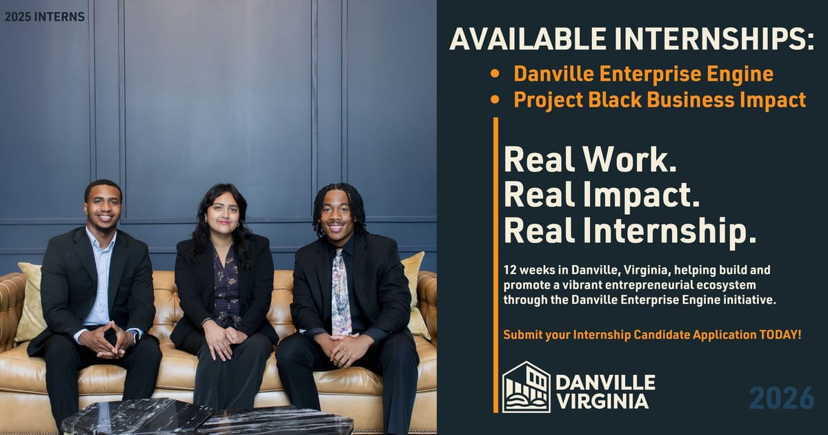 City of Danville Oﬀers New Summer Internships