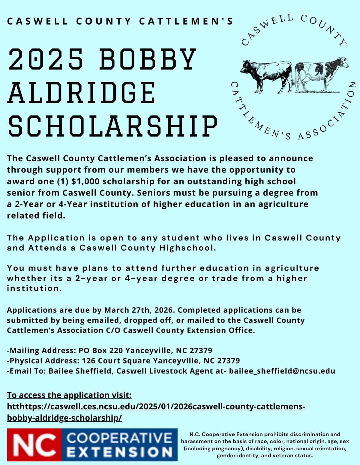 Local Scholarship Available