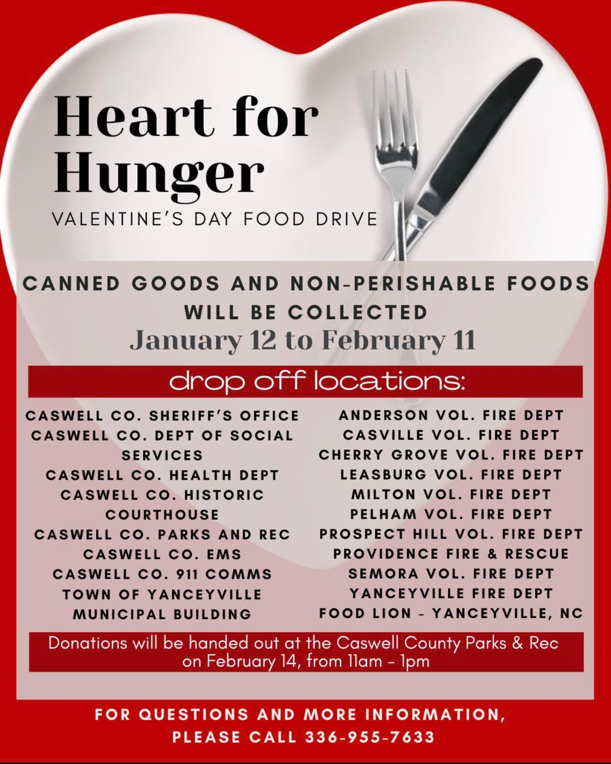 Heart for Hunger Food Drive