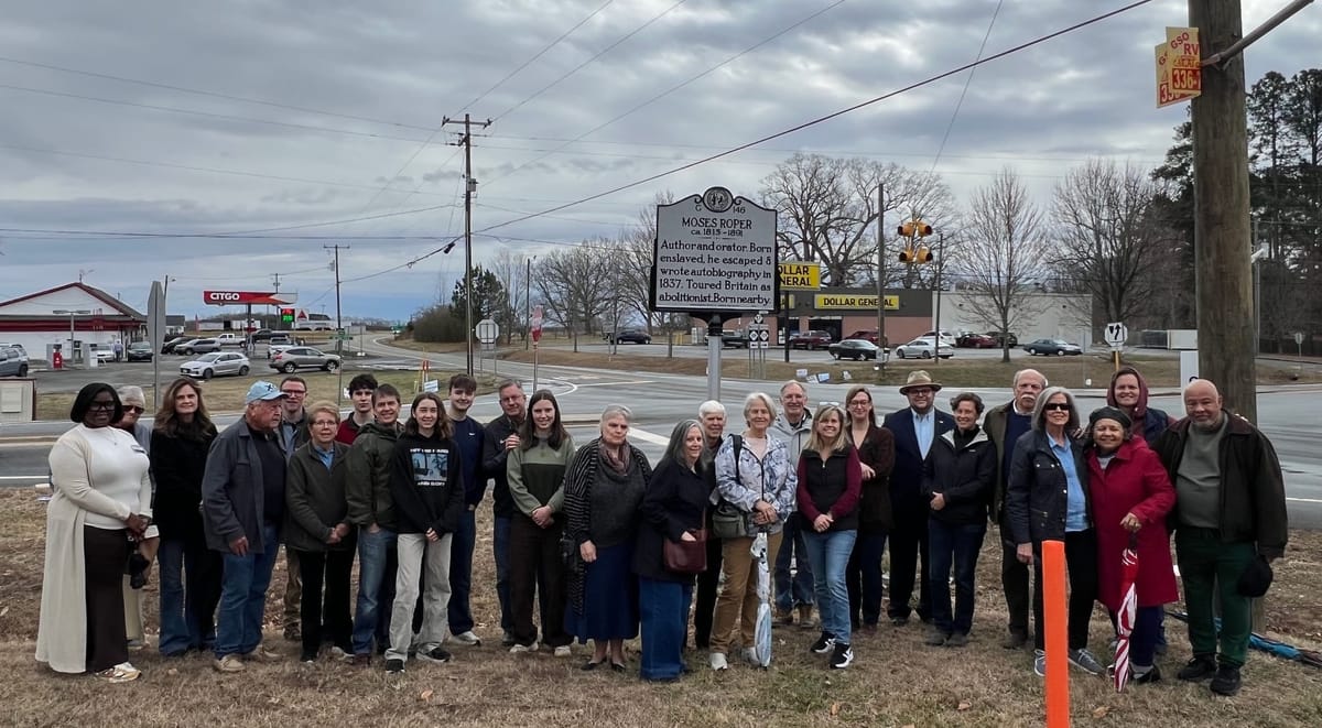 Moses Roper Marker Unveiled