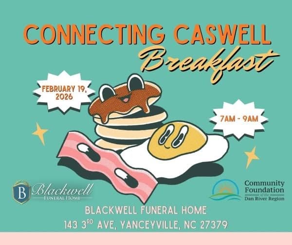 Chamber's Connecting Caswell Breakfast on February 19th