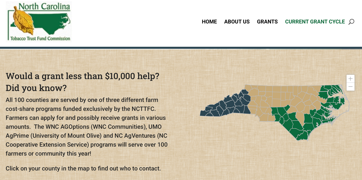 Tobacco Trust Fund Grants Available for Agricultural Projects