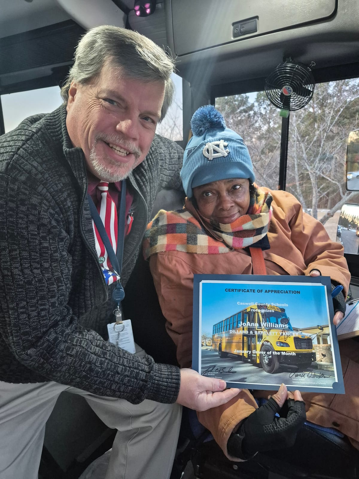 Bus Drivers of the Month - Jan