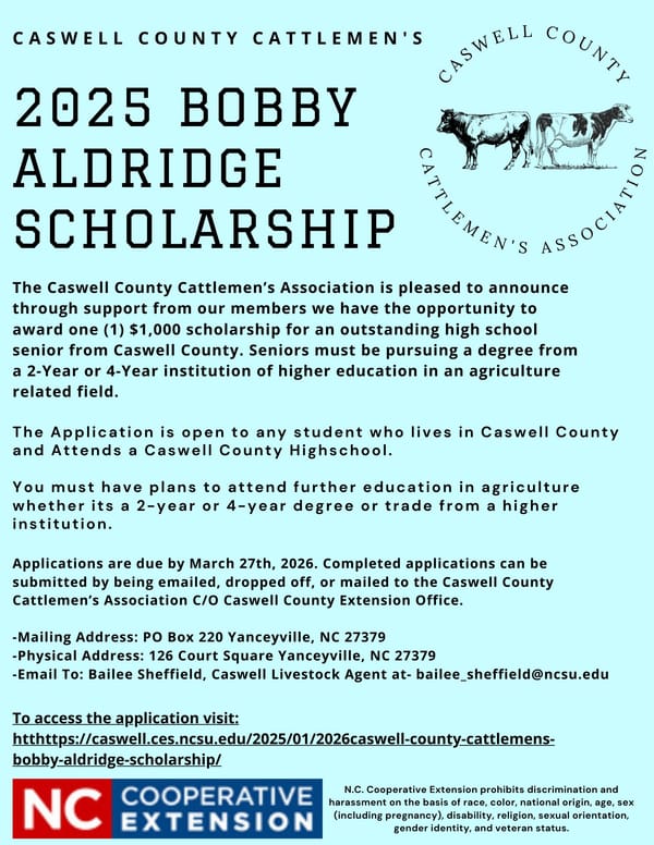 Local Scholarship Available