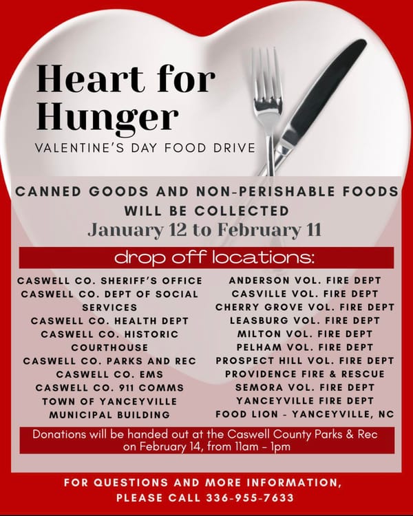 Heart for Hunger Food Drive